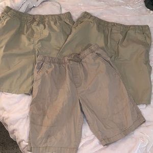 3 pair Wonder Nation khaki shorts